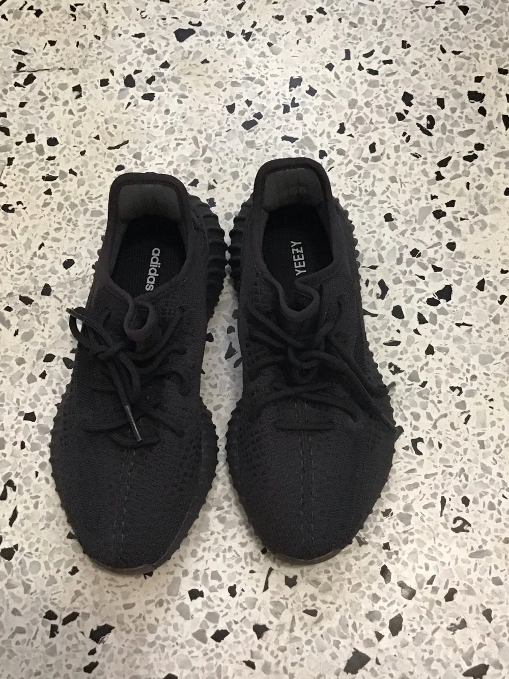 adidas Black Knit Low-Top Lace-Up Sneakers